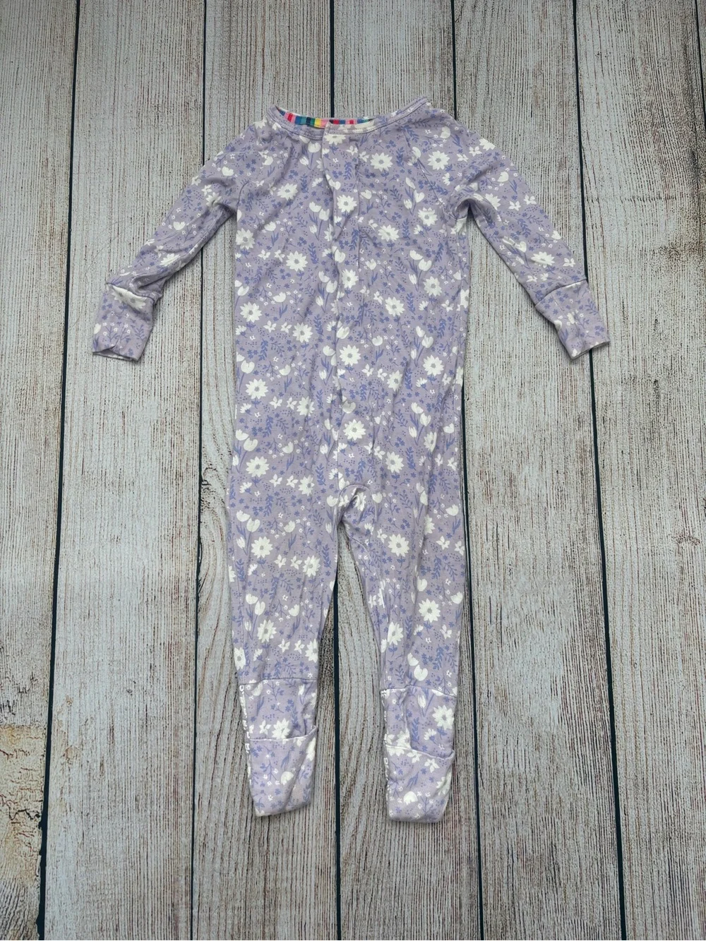 Magnetic Me Lavender Floral One-Piece Romper